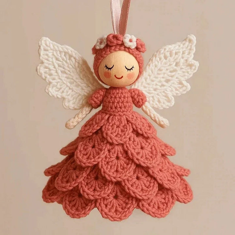 Red Angel Crochet Charm