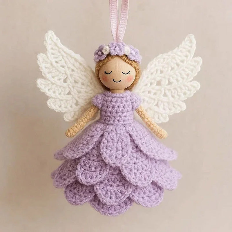 Purple Angel Crochet Charm