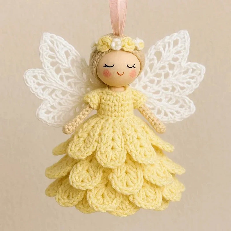 Yellow Angel Crochet Charm